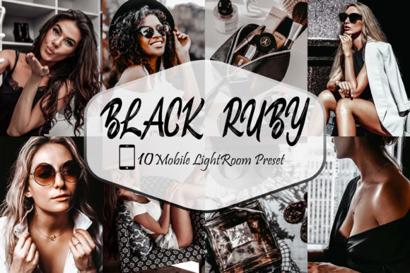 Download 10 Black Ruby LR Mobile Presets - Lr mobile Collection