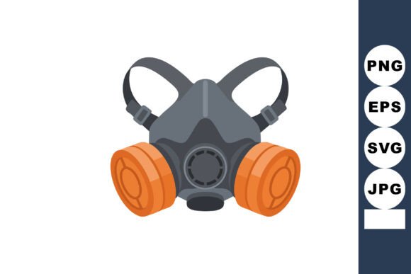 Download Protective Gas Mask with Orange Filters - Filter Collection